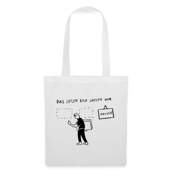 La dernière photo... On va le laisser en suspens - Sac en tissu - blanc - Devant