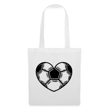 Soccer ball heart - Tote Bag - white - Front