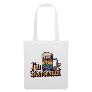 Je suis beersexual - Logo de Cool Beer - Sac en tissu - blanc - Devant
