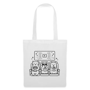 Art de ligne cinéma Cats - Sac en tissu - blanc - Devant