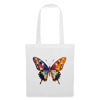 Colorful Butterfly Colorful Wings Motif - Tote Bag - white - Front