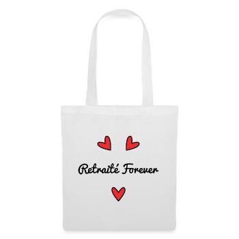 RETRAITE. RETRAITEE. BONNE RETRAITE. ANNIVERSAIRE. - Sac en tissu - blanc - Devant