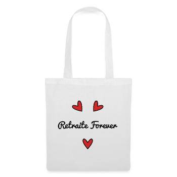 RETRAITE. RETRAITE. RETRAITEE. RETRAITE - Sac en tissu - blanc - Devant