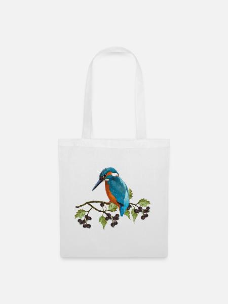 Bunter Vogel - Stoffbeutel - Weiß