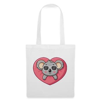 Koala Heart Glam Sunglasses Cool - Tote Bag - white - Front