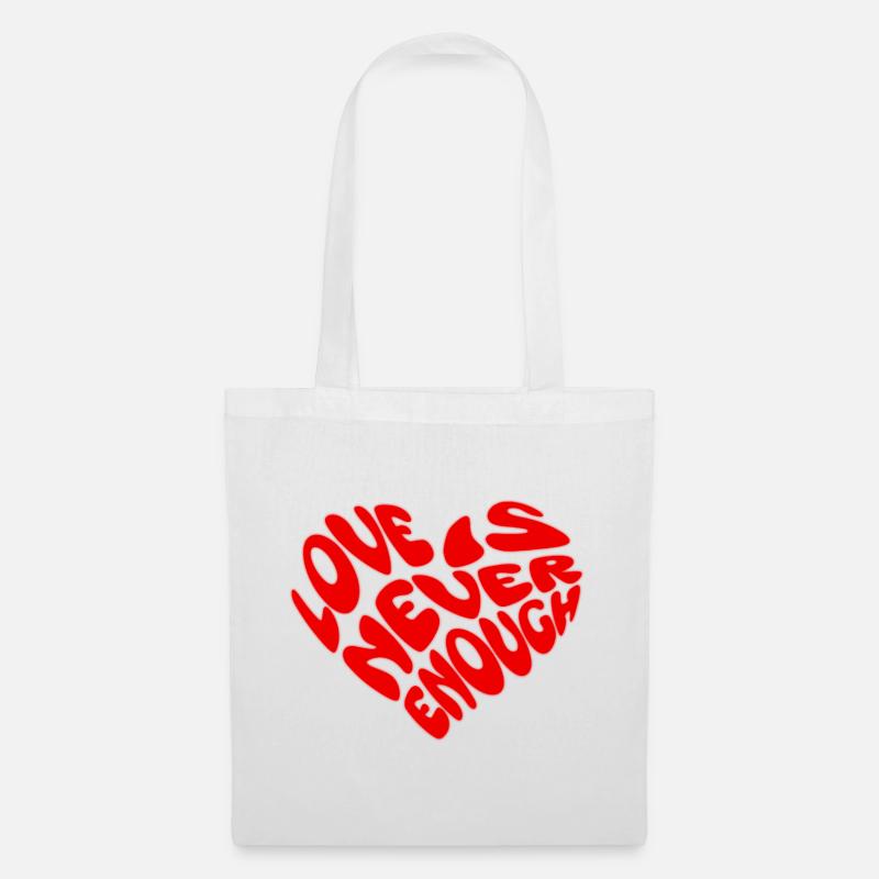 One Love Herzform Design - Stoffbeutel - Weiß