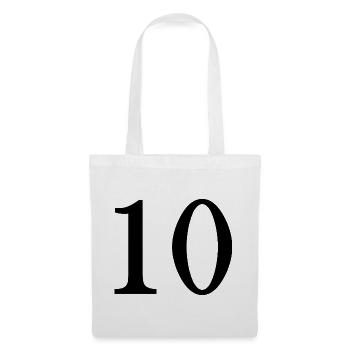 10. 10 YEARS. 10th ANNIVERSARY. 10 YEAR ANNIVERSARY. - Tote Bag - white - Front