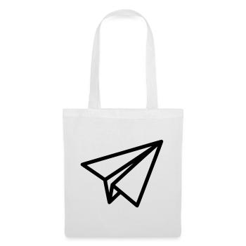 Avion en papier Avion - Sac en tissu - blanc - Devant