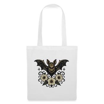 Hibiscus chauve-souris nocturne - Sac en tissu - blanc - Devant