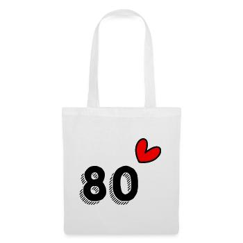80. 80 JAHRE. 80. JUBILÄUM. 80-JAHRES-JUBILÄUM. - Stoffbeutel - Weiß - Vorne