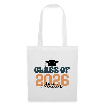 Class Of 2026 Outfit Abi 26 Abitur Hut Abschluss - Stoffbeutel - Weiß - Vorne