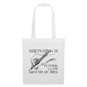 Cool Artist A Line Around An Idea Painter Gift - Tote Bag - white - Front