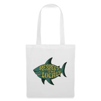 Respectez les locaux Fish Tee - Sac en tissu - blanc - Devant