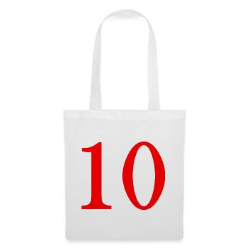 10. 10 YEARS. 10th ANNIVERSARY. 10 YEAR ANNIVERSARY. - Tote Bag - white - Front