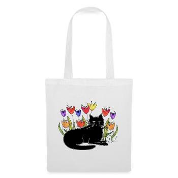 cat - Tote Bag - white - Front