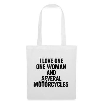 A Woman and Several Motorcycles: Biker Humor - Tote Bag - white - Front