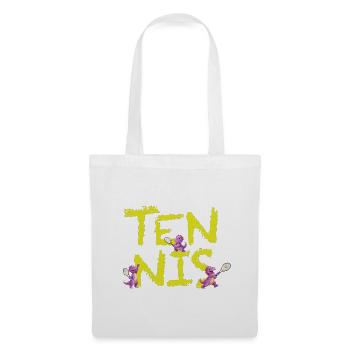 Tennis with Dino Tami in neon / official design - Tote Bag - white - Front