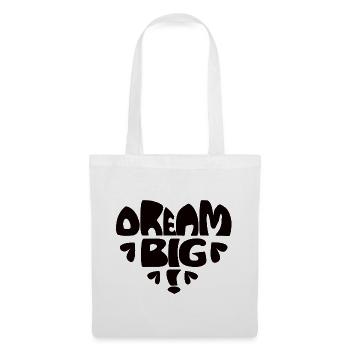 Dream Big! - schwarz - Stoffbeutel - Weiß - Vorne