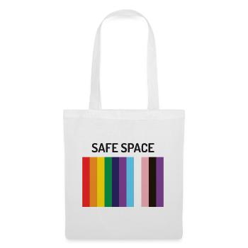 LBGTQIA+ Safe Space Pride Month Aufkleber - Stoffbeutel - Weiß - Vorne