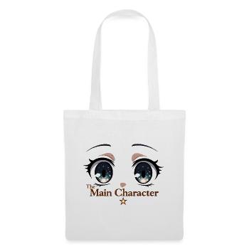 Le personnage principal regarde la nuit étoilée - Sac en tissu - blanc - Devant
