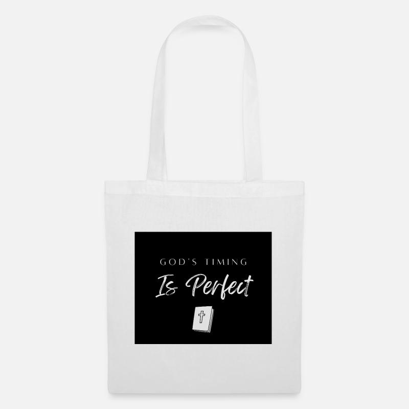 God's timing is perfect - Tote Bag - white