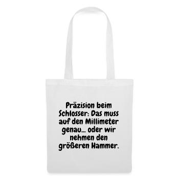 Schlosser Elektriker Weisheiten Werkstatt Humor - Stoffbeutel - Weiß - Vorne