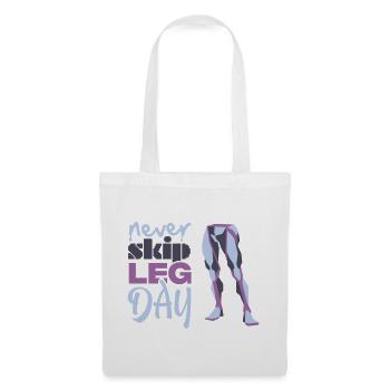Never Skid Leg Day Grafik - Stoffbeutel - Weiß - Vorne