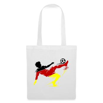 Retournée en pied aérien Allemagne Football - Sac en tissu - blanc - Devant