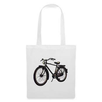 Retro Bicycle Silhouette - Tote Bag - white - Front