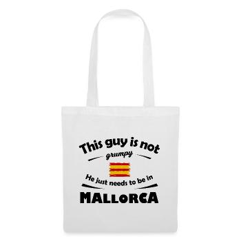 Bandes brossées du drapeau espagnol de Majorque - Sac en tissu - blanc - Devant