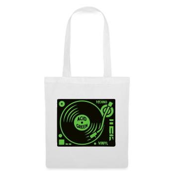 Turntable Techno DJ Mixer Vinyl Rave - Tote Bag - white - Front