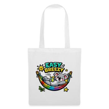 Easy Breezy Koala Regenbogen - Stoffbeutel - Weiß - Vorne