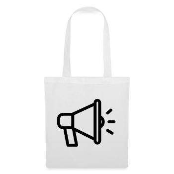 mégaphone - Sac en tissu - blanc - Devant