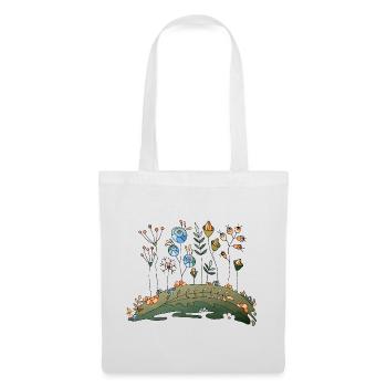 Fleur - Sac en tissu - blanc - Devant