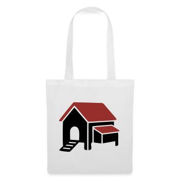 Icône de la ferme de poulaillers - Sac en tissu - blanc - Devant