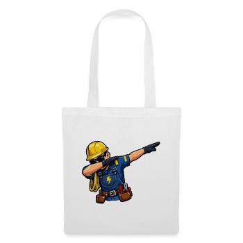 Dabbing Elektriker - Stoffbeutel - Weiß - Vorne