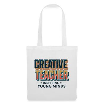 Creative Teacher Retro Vintage Spruch - Stoffbeutel - Weiß - Vorne