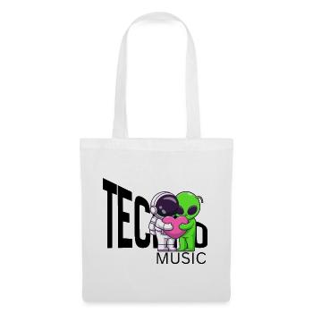 Cosmic Hug: Alien and Astronaut - Tote Bag - white - Front