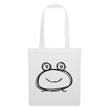 Frosch handgezeichnet - Stoffbeutel - Weiß - Vorne