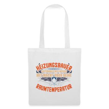 Heizungsbauer Geschenk - Stoffbeutel - Weiß - Vorne