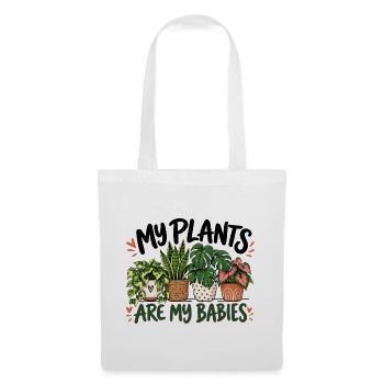 Botanische Pflanzenmama Gärtnerin Grüne Daumen-Dame Kunst - Stoffbeutel - Weiß - Vorne
