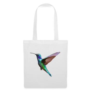 Kolibri – Vogelillustration - Stoffbeutel - Weiß - Vorne