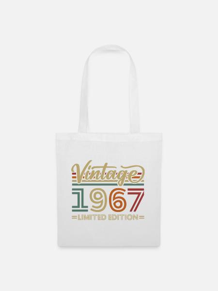 Vintage 1967 Limited Edition Geburtstag Retro - Stoffbeutel - Weiß