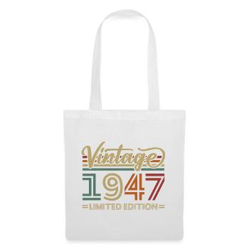 Vintage 1947 Limited Edition Geburtstag Retro - Stoffbeutel - Weiß - Vorne