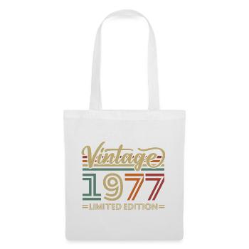 Vintage 1977 Limited Edition Geburtstag Retro - Stoffbeutel - Weiß - Vorne