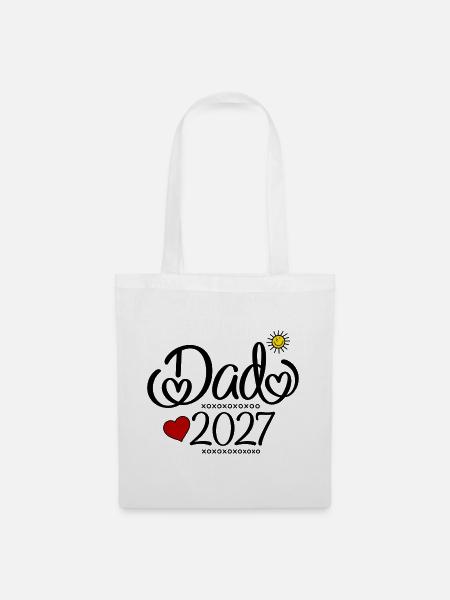Dad 2027 - Geschenk für Väter - Stoffbeutel - Weiß