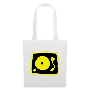 tourne-disque - Sac en tissu - blanc - Devant