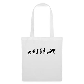 Die Evolution von Flaschentauchen - Stoffbeutel - Weiß - Vorne