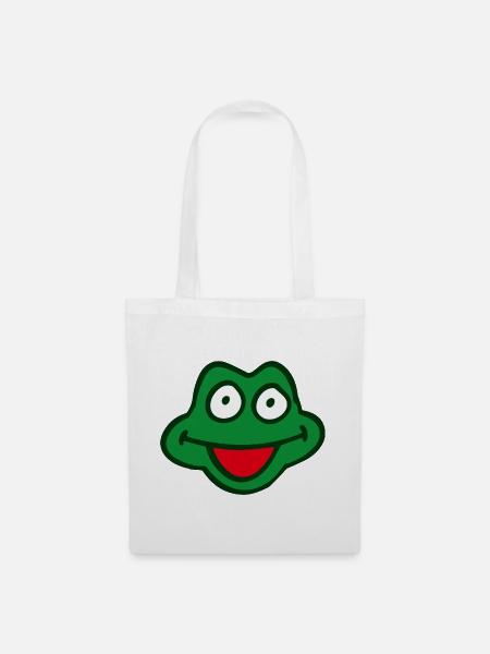 Frosch - Stoffbeutel - Weiß