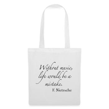 Musik - Stoffbeutel - Weiß - Vorne